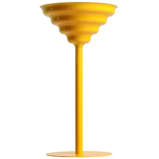 Tischleuchte Glas Metall Gelb Wohnzimmer Büro h:56 cm G9 Tischlampe Schlafzimmer