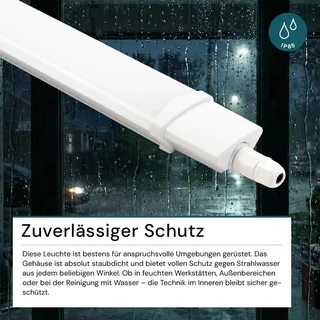 LUXULA LED Feuchtraumleuchte 36 W 4000 K neutralweiß IP65 - Weiß