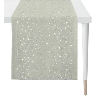 APELT Tischläufer »4709 CHRISTMAS GLAM, Weihnachtsdeko, Weihnachten« Lurex-Jacquardgewebe, grau