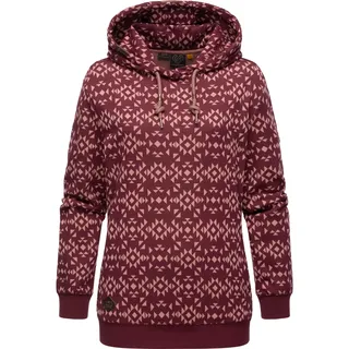 Hoodie RAGWEAR "Hoodie Cinda", Damen, Gr. L, rot (wine rot), Obermaterial: 70% Baumwolle CO. 30% Polyester PES., Sweatshirts Hoodie