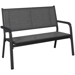 Kettler 2-Sitzer-Bank , Anthrazit, Grau , Metall, Textil , 137.5x97x67 cm , Gartenmöbel, Gartenbänke, Gartenbänke