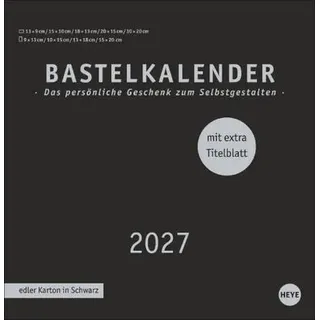 Premium-Bastelkalender schwarz groß 2027 - Schwarz
