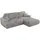 MKS MKS Ecksofa Hellgrau Cord Ecksofa Rechts Hellgrau