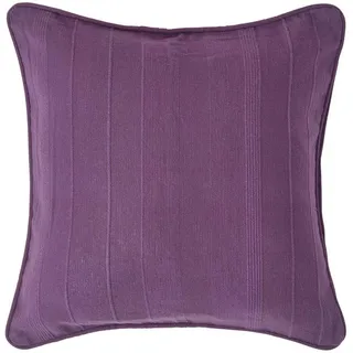 Homescapes Kissenhülle Rajput 60/60 cm, 100% Baumwolle , Lila , Textil , Uni , Quadratisch , 60x60 cm , Oeko-Tex® , Heimtextilien, Bezüge, Kissenbezüge