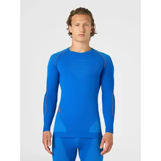Uyn Evolutyon Underwear Shirt Long Sleeve Lapis Blue/Orange Shiny XXL