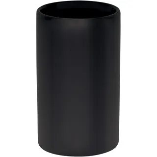 Spirella Zahnputzbecher Zahnbürstenhalter Keramik Tube 7x11,5 cm Schwarz Matt