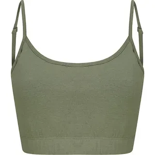 SF Women Sustainable Fashion Cropped Cami Top SK230 khaki M - Grün