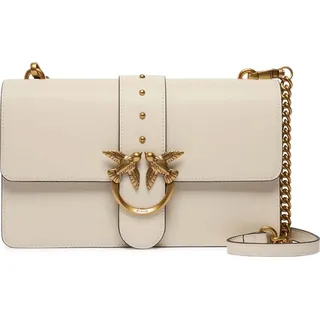 PINKO Umhängetasche Love One Classic ST. CL. Bianco Seta - Antique Gold creme - Weiß