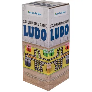 Out of the Blue 79/4022 - XXL-Trinkspiel Ludo, mit 16 Trinkbechern und Schaumwürfel, ca. 300 ml, Spielfläche ca. 90 x 90 cm, im Geschenkkarton
