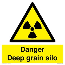 Danger Deep Grain Siloschild – 200 x 200 mm – S20