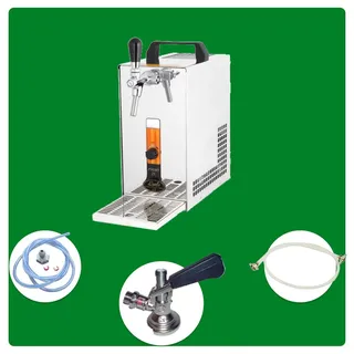 ich-zapfe Komplett Set - Bierzapfanlage, PYGMY 20/K mit Membranpumpe, 1-leitig Trockenkühlgerät aus Edelstahl, 25 Liter/h, Green Line