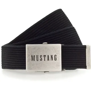 Mustang Stoffgürtel Baumwolle 4 cm grau 95