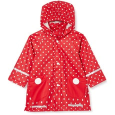 Bild von Wind- und wasserdicht Regenmantel Regenbekleidung Unisex Kinder,rot Punkte,128