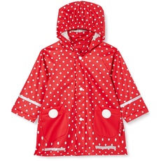 Bild Wind- und wasserdicht Regenmantel Regenbekleidung Unisex Kinder,rot Punkte,128