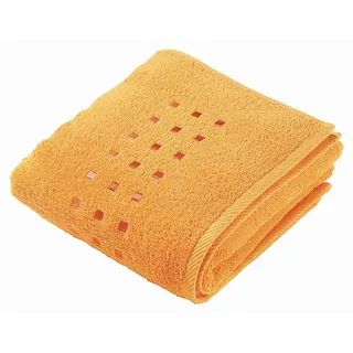 Esposa Handtuch , Orange , Textil , Karo , 50x100 cm , Textiles Vertrauen - Oeko-Tex® , saugfähig, Aufhängeschlaufe, angenehm weich , Heimtextilien, Badtextilien, Handtücher