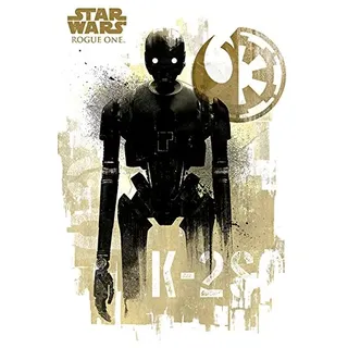 Star Wars Rogue One k-2s0 Grunge Maxi Poster, mehrfarbig
