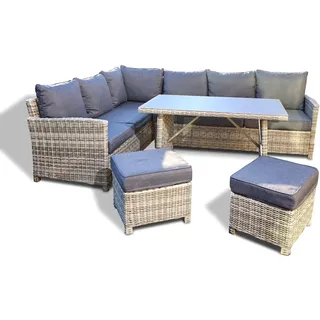 Home Deluxe Rattan Sitzgruppe Bahia 6-tlg. anthrazit