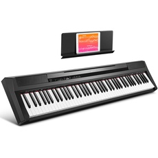 Donner Klavier Tastatur 88 Tasten Halbgewichteten, E-Piano für Einsteiger Digitalpiano Keyboard in voller Größe mit Pedal, DEP-10