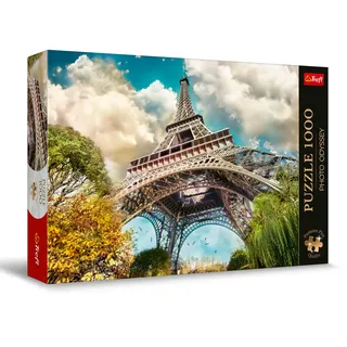 Trefl Premium Plus Quality - Puzzle Photo Odyssey: Eiffelturm in Paris, Frankreich - 1000 Elemente, Einzigartige Fotoserie, Ideale Anpassung der Teile, für Erwachsene und Kinder ab 12 Jahren