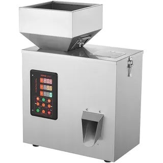 VEVOR Pulverabfüllmaschine 0,002–0,22 lbs/1–100 g automatische intelligente Partikelwäge-Abfüllmaschine Flaschenbeutel-Pulverfüller-Partikelspender für Teesamen, Körner, Pulver, Mehl, Bohnen, Glitzer