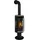 Rota Twist Kaminofen Stahl Schwarz/Abdeckplatte Keramik Grappa
