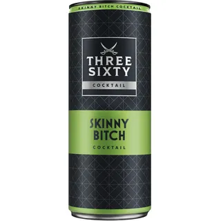THREE SIXTY Skinny Bitch Cocktail | Premix | Vorgemixter Longdrink in der Dose "to-go" | 10% vol. | 250ml