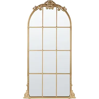 Beliani Wandspiegel Oval 66 x 124 cm Gold