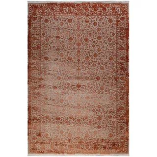 Esprit Florida Kurzflorteppich 120 x 170 cm Braun/Rot