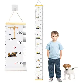 Heqishun Messlatte Kinder für Kinderziemmer Dekoration Kinder Höhenmesser Kindergarten Messlatte Tragbare Roll-up Kinder Wachstumsmesser mit Haken Kinder Weihnachten Geschenk