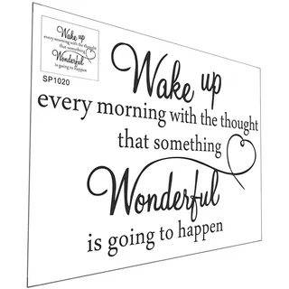 Tofficu Motivationswandaufkleber Inspirierendes Englisches Zitat Yoga Raumwandkunst Wach-Aufwachen Aufkleber Für Schlafzimmer Wohnzimmer Fitnessstudio Büro Klassenzimmer 16.54X11.61 Zoll