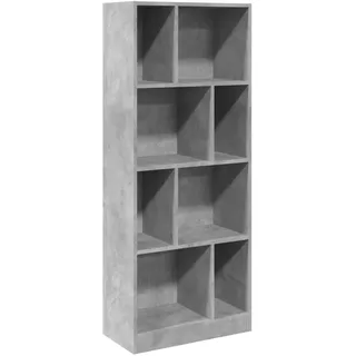 vidaXL Bücherregal Betongrau 57x28,5x141 cm Holzwerkstoff