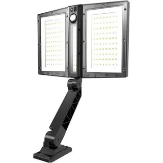 Solarstrahler LUMISKY CLIPPER BLACK 37 cm 2 schwarze Köpfe verstellbarer Bewegungsmelder weiße LED