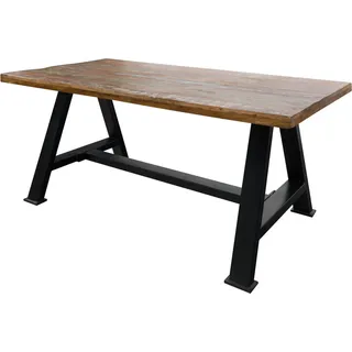 MASSIVMOEBEL24.DE Esstisch Altholz 220x100x76 mehrfarbig lackiert INDUSTRIAL #81
