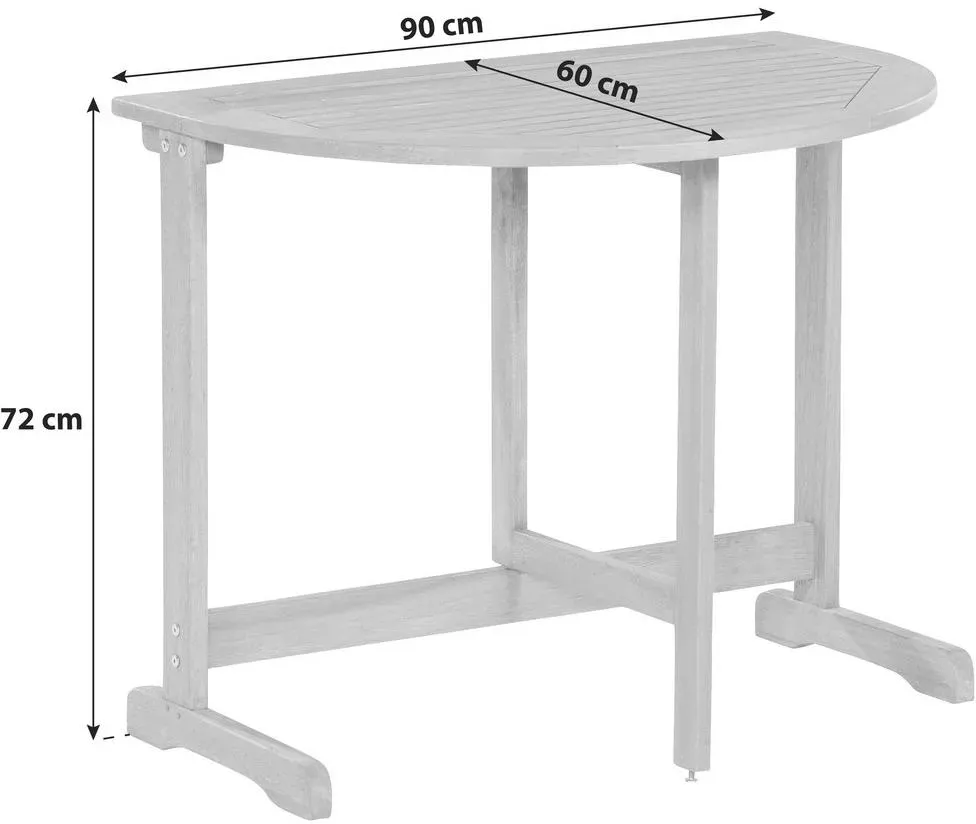 Bild von Porto Gartentisch 90 x 60 cm braun klappbar