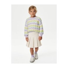 Girls M&S Collection Denim Tennis Skirt (2-8 Yrs) - Ecru, Ecru - 2-3 Y