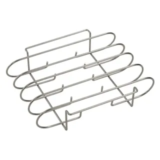 Dehner Rippchenhalter, ca. 29 x 25 x 7.2 cm, Edelstahl, silber