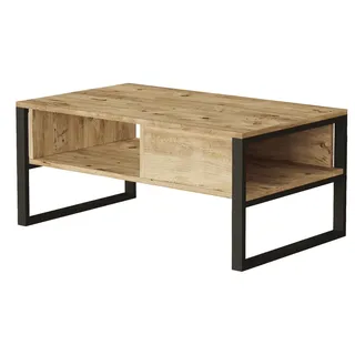 [en.casa] Laukaa Braun Eiche 100 x 60 x 44,5 cm