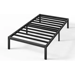 Famanu Metallbett 90 x 200 cm - Schwarz, Modernes Design, Einfache Montage - Schwarz