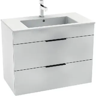 Jika Cube - Unterschrank mit Waschtisch, 790x422x622 mm, weiß H4537621763001 - Weiß, Schwarz