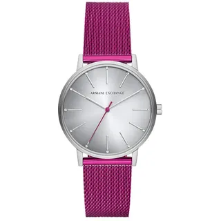 Armani Exchange Watch for Women, Quartz Three Hand Movement and 36mm Case Size with Stainless Steel Strap
