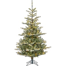 Black Box Trees Celtis Künstlicher Weihnachtsbaum mit LED-Beleuchtung – H185 x Ø112 cm – Grün mit Frostoptik