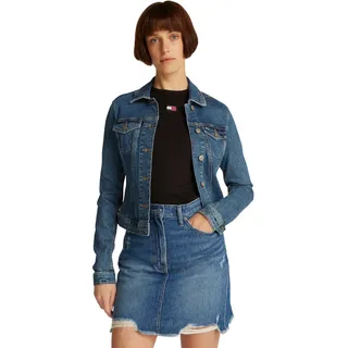 Tommy Jeans Damen Vivianne Skn Jacket Ext Bi8130 Dw0dw20120 Trucker-Jacke, Denim (Denim Medium), L EU