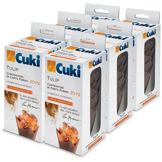 Cuki Behälter aus Papier, antihaftbeschichtet, Ø 7,7 x H 8 cm, 6 Packungen à 20 Stück