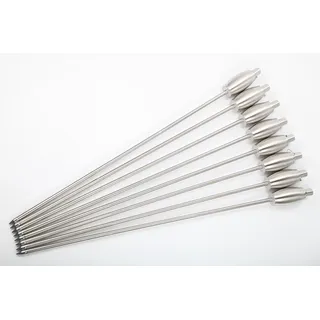 point-garden 8 x Fackel Gartenfackel Edelstahl 115 cm NEU