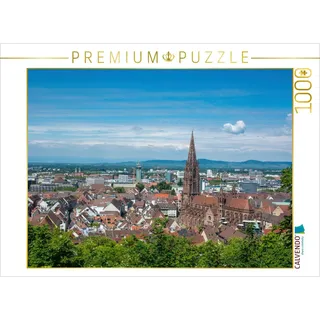Calvendo Puzzle Freiburg Panorama 1000 Teile Puzzle quer | Lege-Größe cm Foto-Puzzle für glückliche Stunden