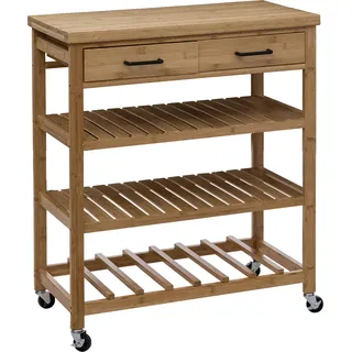 Kücheninsel auf Rollen LINHA, mobiler Servierwagen mit Schubladen