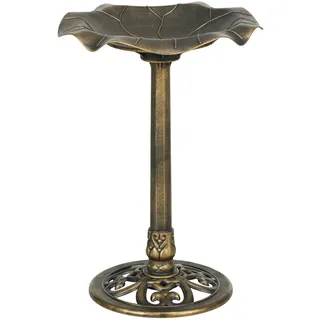 Outsunny Vogeltränke, Kunststoff, Bronze, Ø50 × 71Hcm , Bronzefarben , 50x51x50 cm , Dekoration, Gartendeko