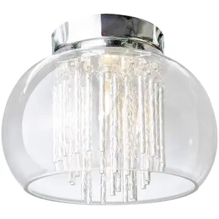 Azzardo Rego 1-flg. 40 W 23 cm Chrom glänzend/Glas