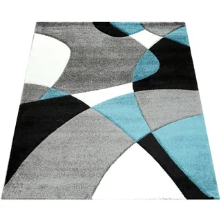 Paco Home Diamond 664 Kurzflorteppich 80 x 150 cm Blau