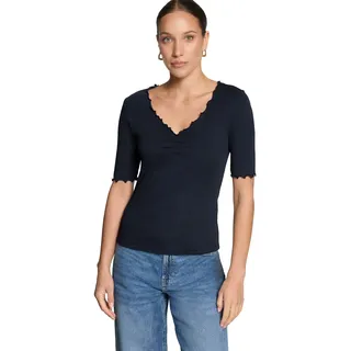 Zero Halbarm-Shirt mit Raffung Blau 42